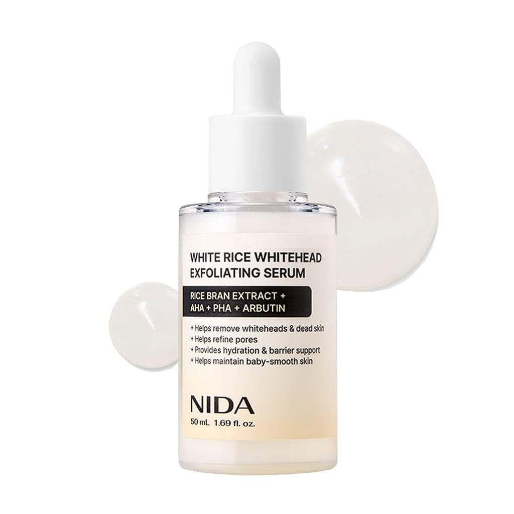 NIDA White Rice Whitehead Exfoliating Serum | 1.69 fl oz (50 ml) | All Skin Types