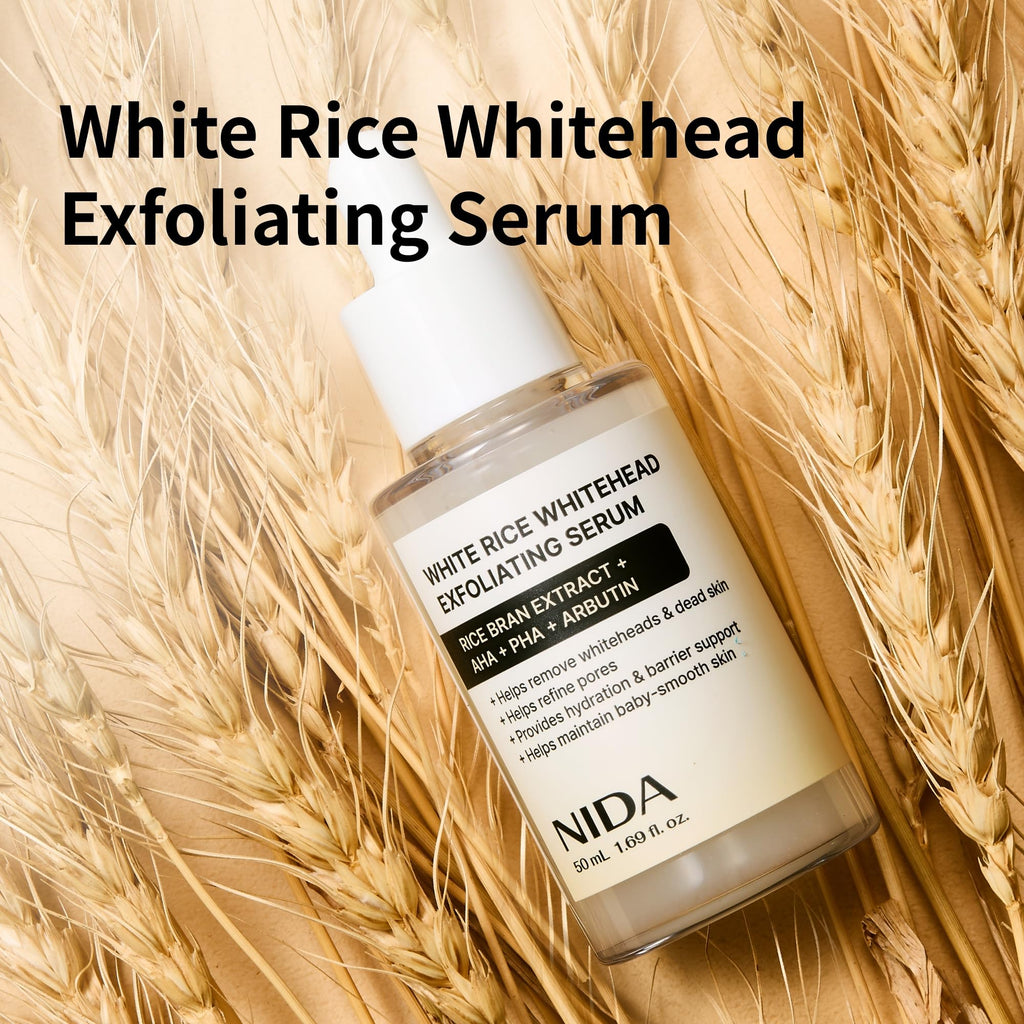 NIDA White Rice Whitehead Exfoliating Serum | 1.69 fl oz (50 ml) | All Skin Types
