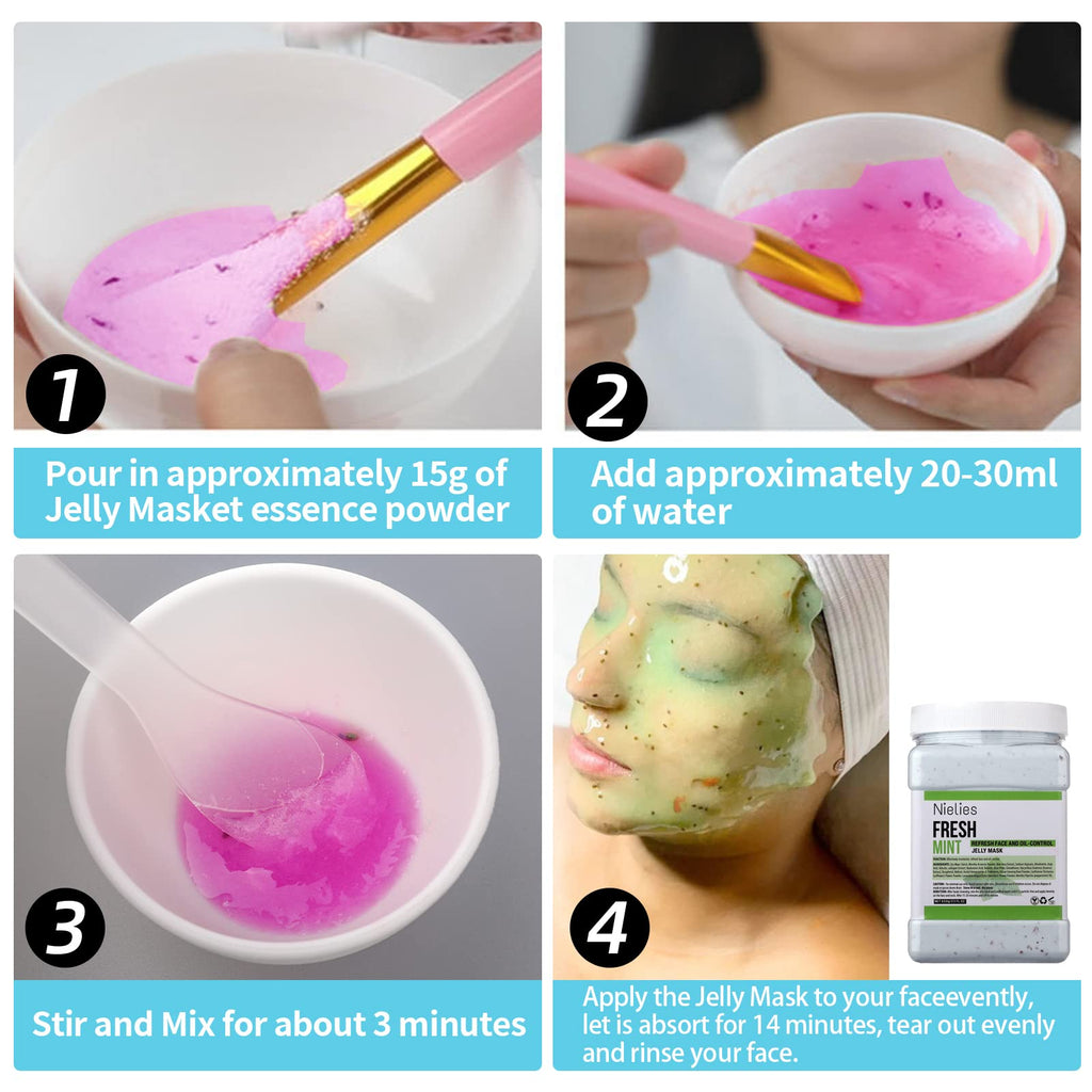 Nielies Fresh Mint Jelly Mask – Peel-Off Facial for Instant Hydration & Smoothing