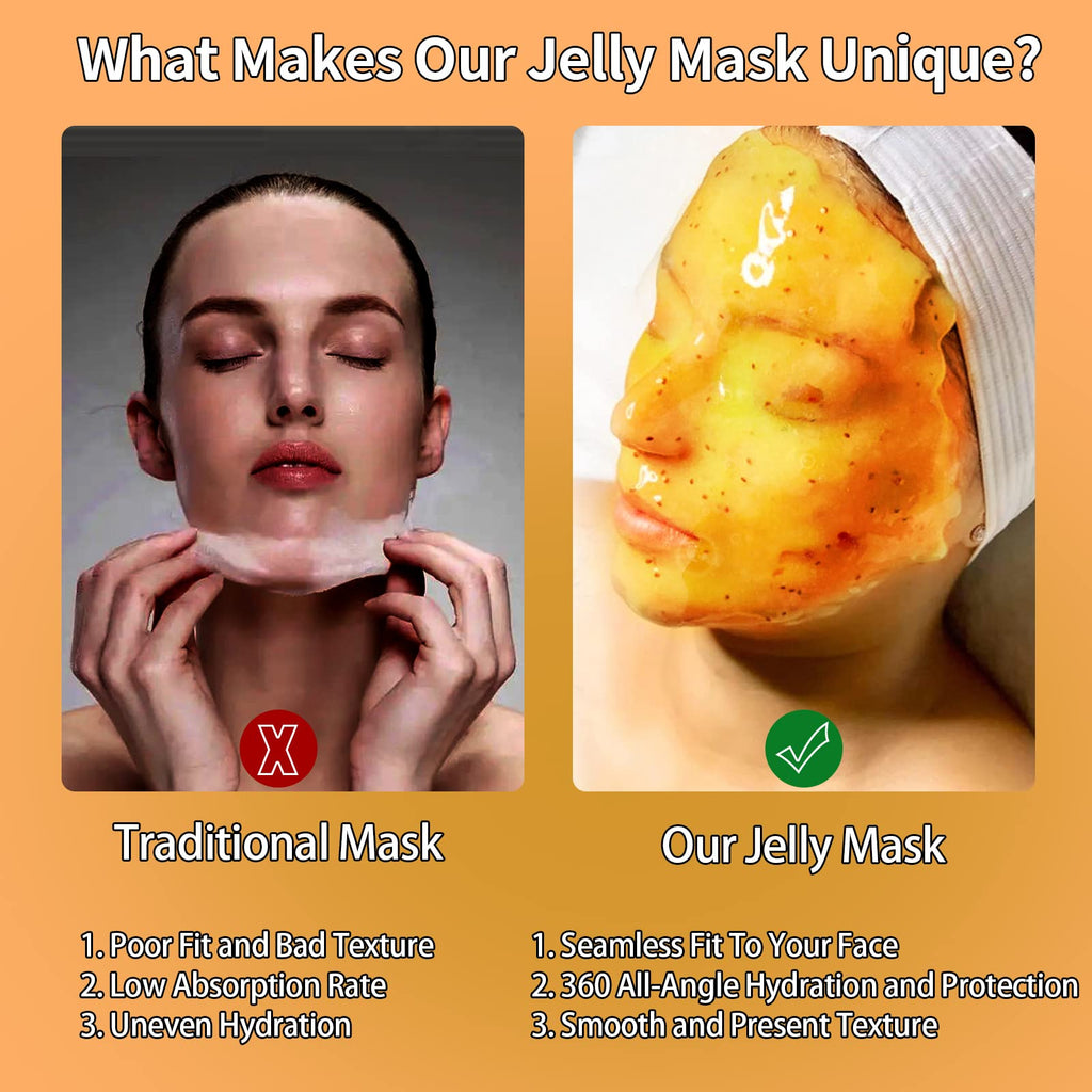 Nielies Jelly Mask for Facial – Hydrating Vegan Peel-Off Mask with Vitamin C