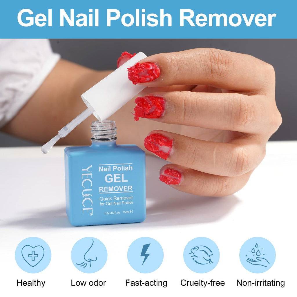 NIFEISHI Gel Nail Polish Remover 3pcs — Quick 3-5 Minute Foil-Free Removal (15ml)