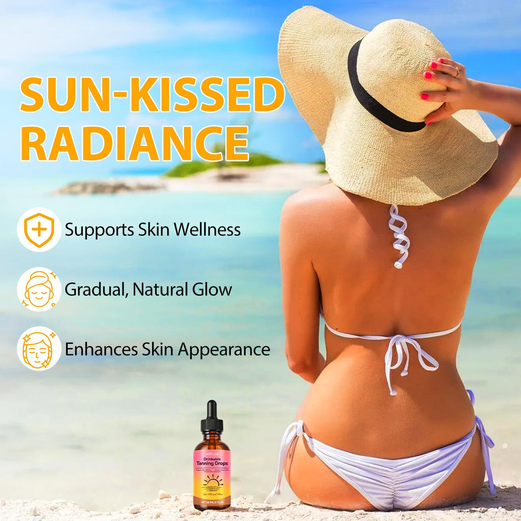 NIFEISHI Sunless Drops to Drink – 60ml Tanning Oil (2pcs) for Natural Glow