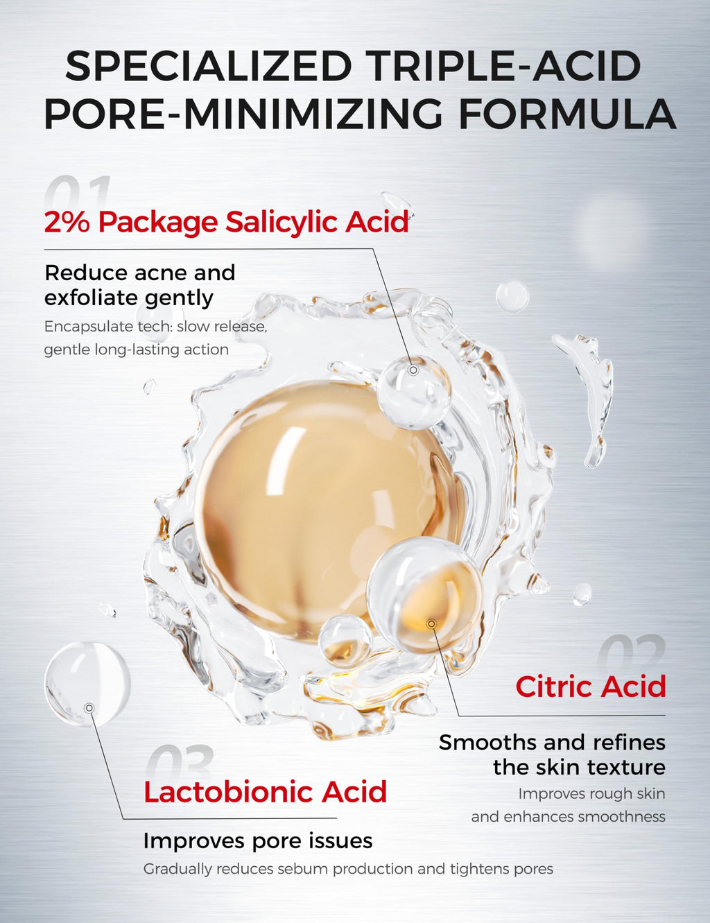 NING DERMOLOGIE 2% Salicylic Acid Serum — Pore Minimizer & Acne Control (1 fl oz)