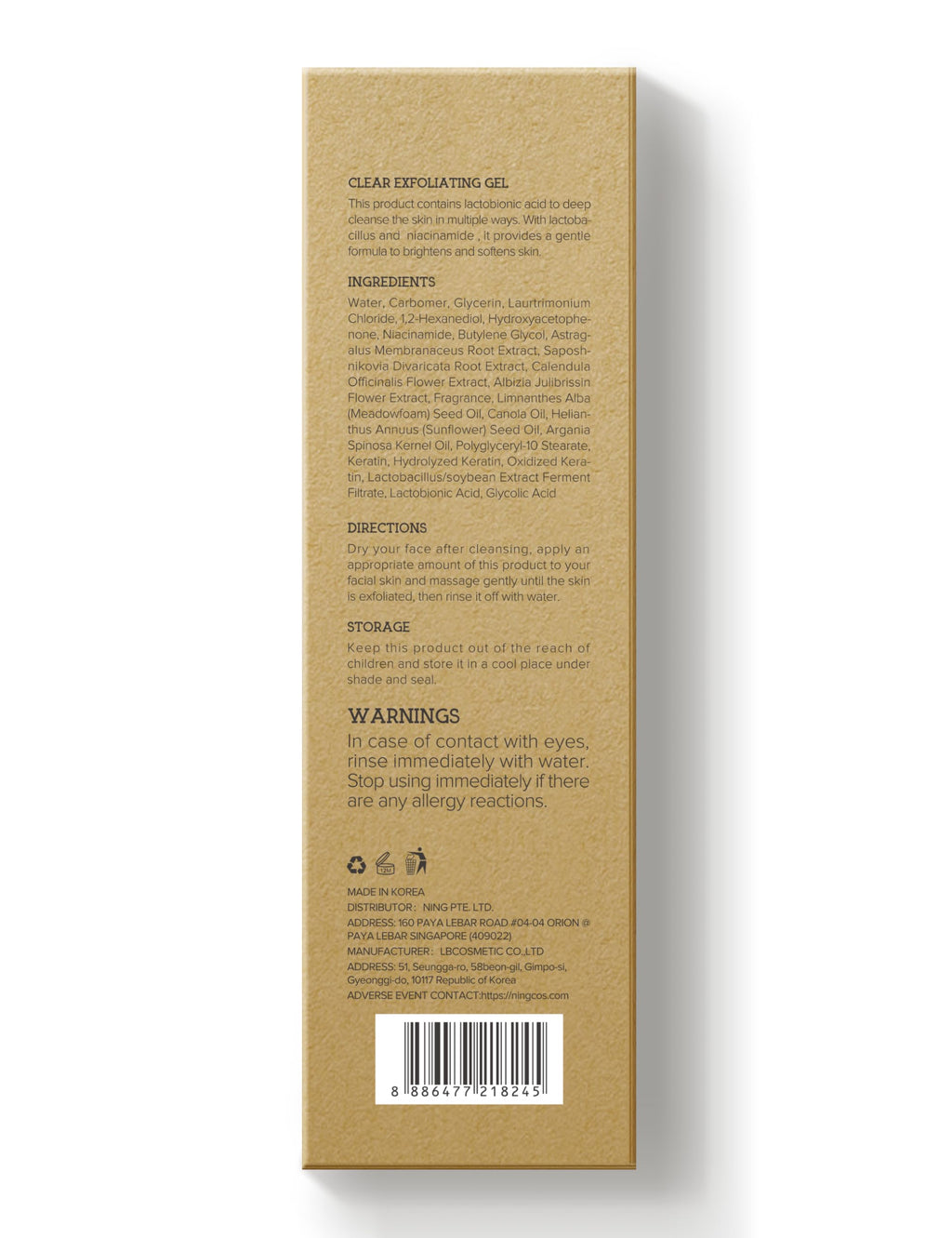 NING DERMOLOGIE Exfoliating Face Scrub – Gentle AHA/PHA Peel Gel with Niacinamide, 7.05 oz