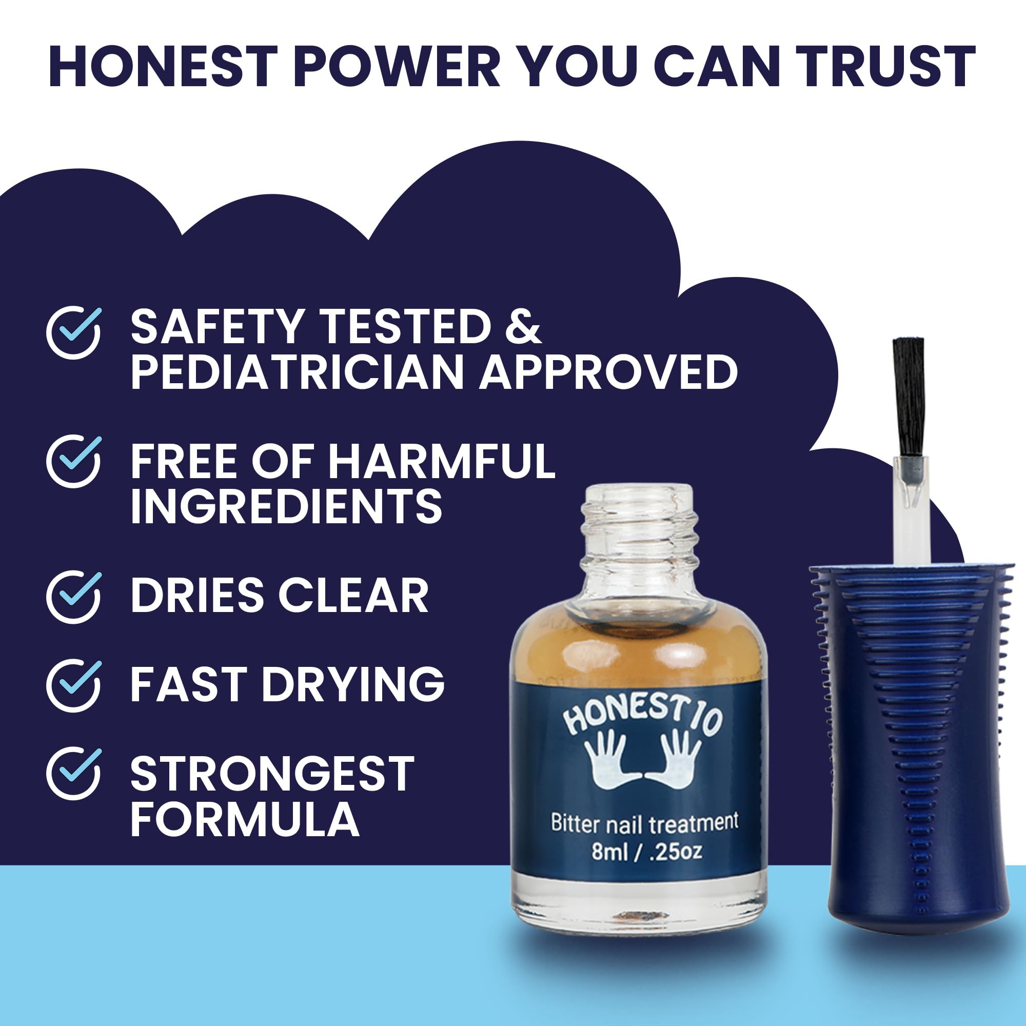 Nipit Honest10 Nail Biting Prevention – Safe Bitter Polish, Lab Tested & USA Made