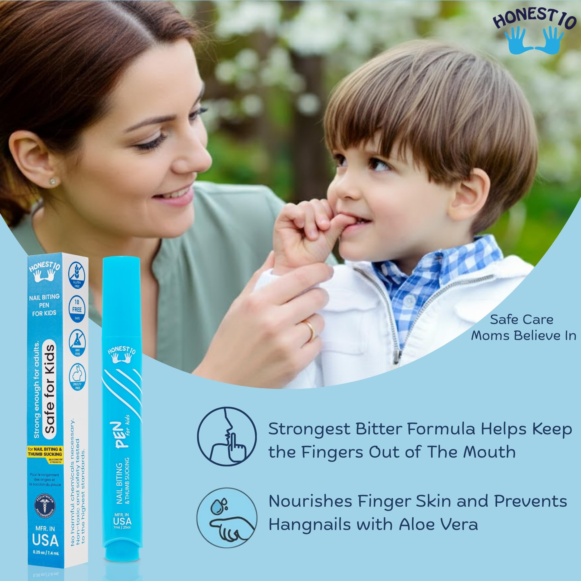 Nipit Honest10 Nail Biting Prevention Pen for Kids – 0.25 oz – USA Made