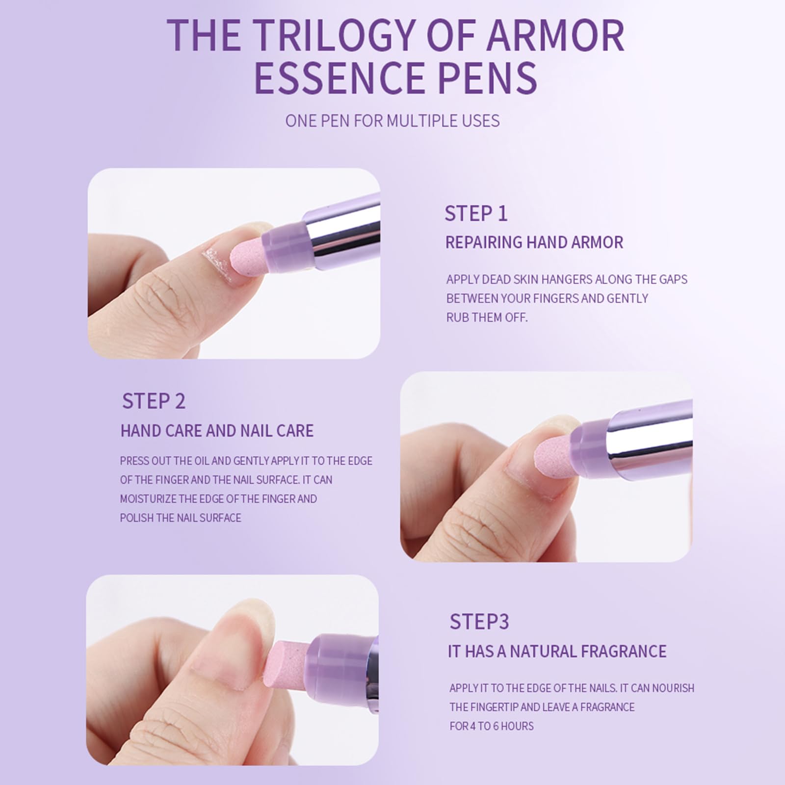 NIQZOPA Ceramic Cuticle Oil Pusher Pen – 3-in-1 Nail Care Kit