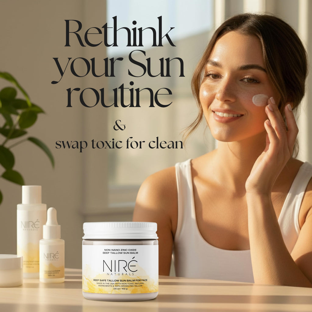 Niré Naturals Tinted Beef Tallow Sun Balm | Reef-Safe Mineral SPF