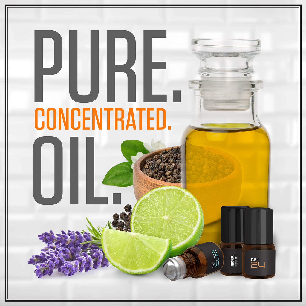 Nitro Musk: 7 Original Musk & Hustle Creations Roll-On Fragrances – Pure Oil, USA Made