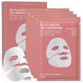 Nityrliv Collagen Face Mask | 4-Pack Bio-Collagen Overnight Hydrating Sheet Mask for All Skin Types