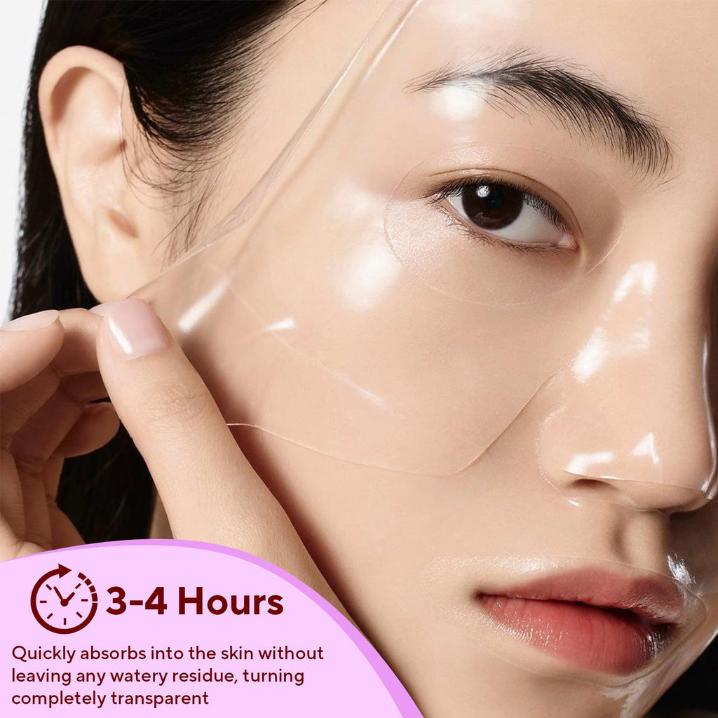 Nityrliv Collagen Face Mask | 4-Pack Bio-Collagen Overnight Hydrating Sheet Mask for All Skin Types
