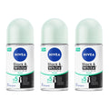 NIVEA Black & White Invisible Fresh Roll-On Deodorant 50 mL – 72H Odor Protection, Anti-Stain, Alcohol-Free