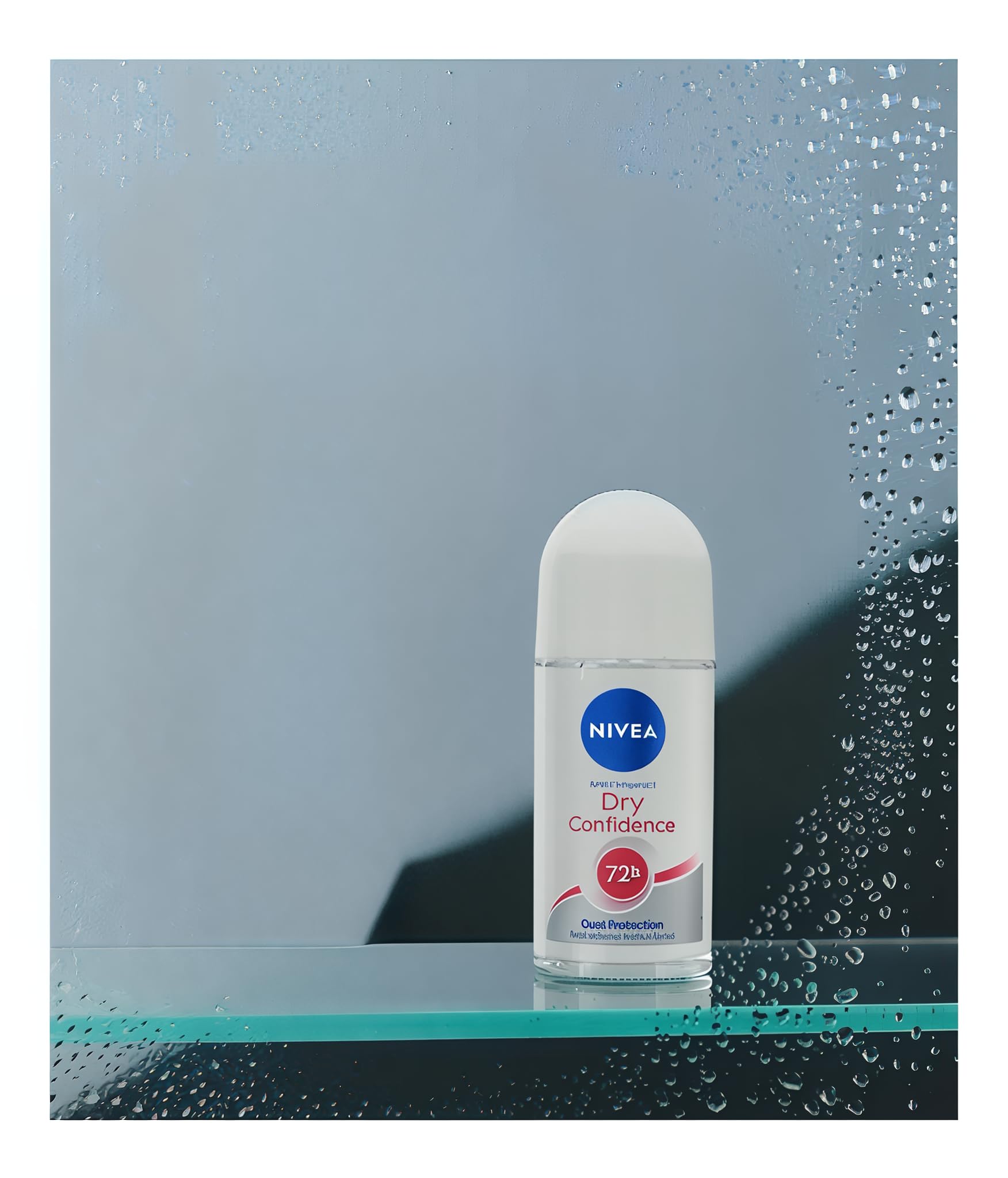 NIVEA Dry Comfort Roll-On Deodorant 50ml – 48H Protection, Alcohol-Free (2-pack)