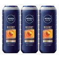 NIVEA MEN Boost 3-in-1 Body Wash with Citrus & Caffeine – 16.9 oz (Pack of 3)