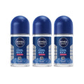 NIVEA Men Cool Kick Anti-Perspirant Roll-On Deodorant 50ml – 72h Sweat and Odor Protection (3 Pack)