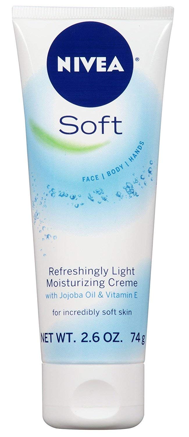 NIVEA Soft Moisturizing Creme 2.6 oz — Pack of 6 | Lightweight Hydration for Skin