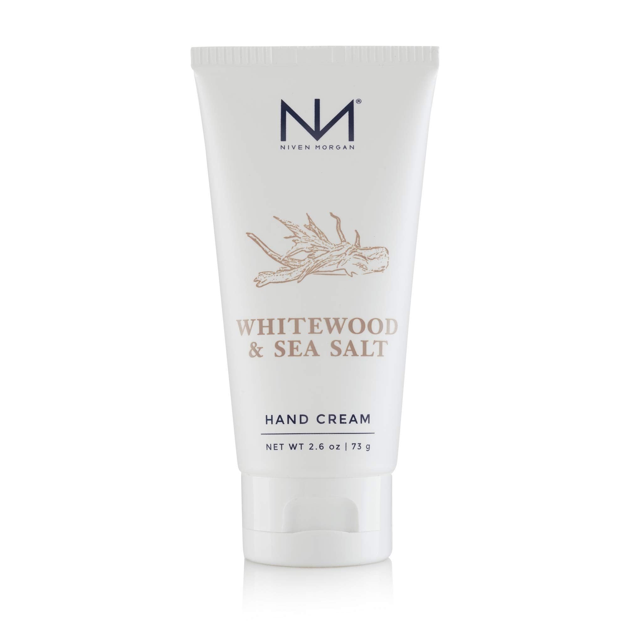 Niven Morgan Whitewood & Sea Salt Hand Cream 2.6 oz – Moisturizing, Non-Greasy Formula
