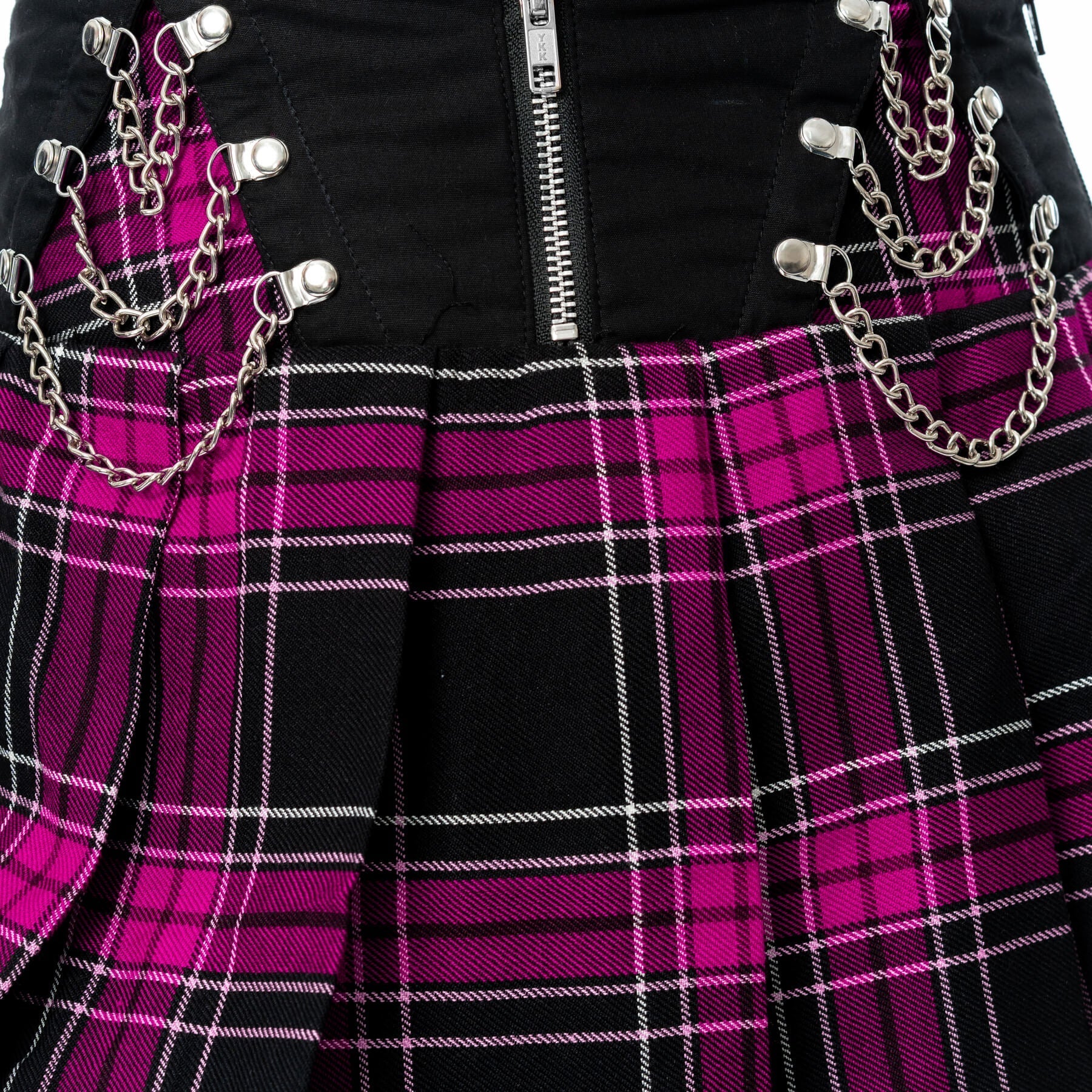 Heartless Nixie Skirt Black/Dark Pink Check