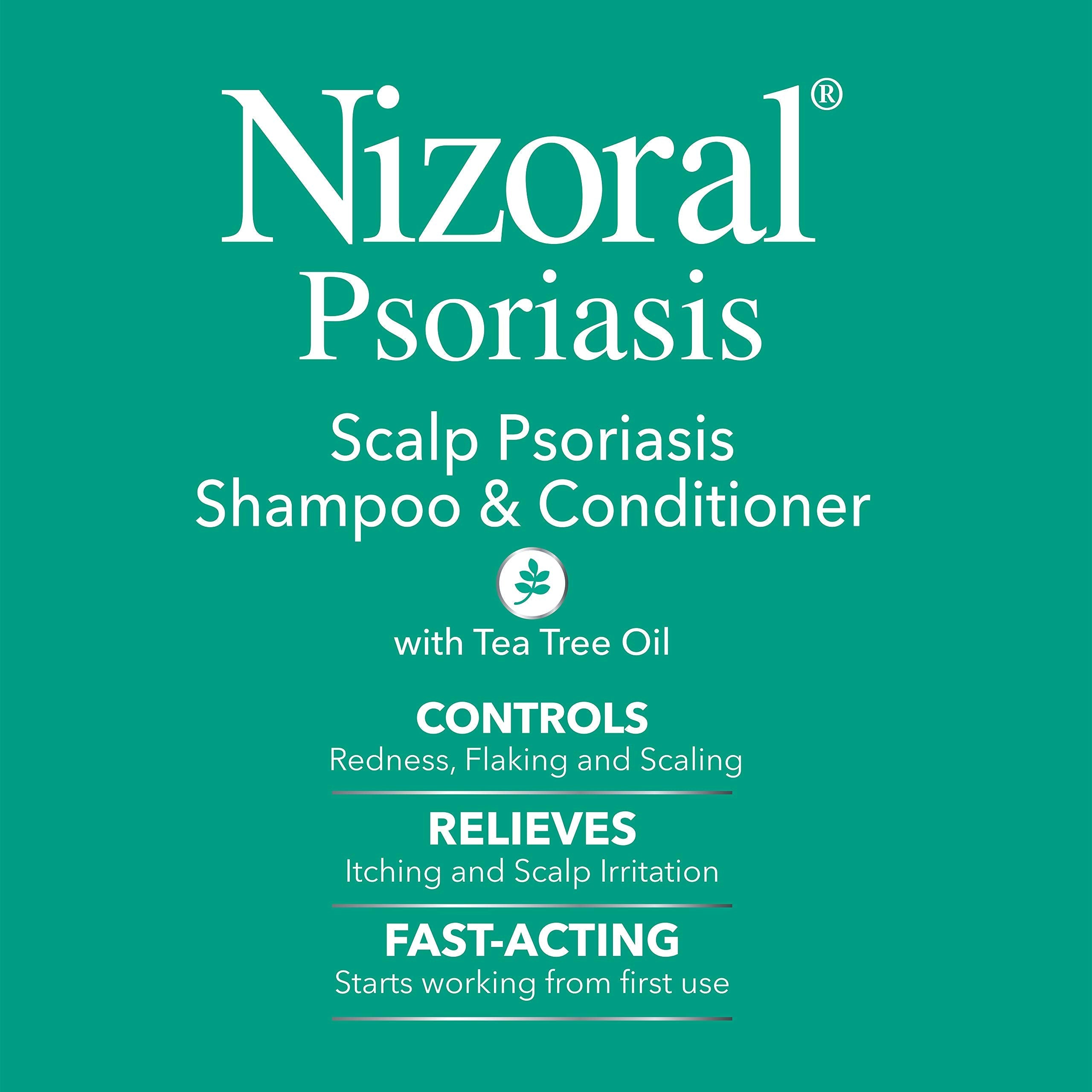 Nizoral Psoriasis Shampoo & Conditioner – Maximum Strength Scalp Treatment, 2 x 11 oz