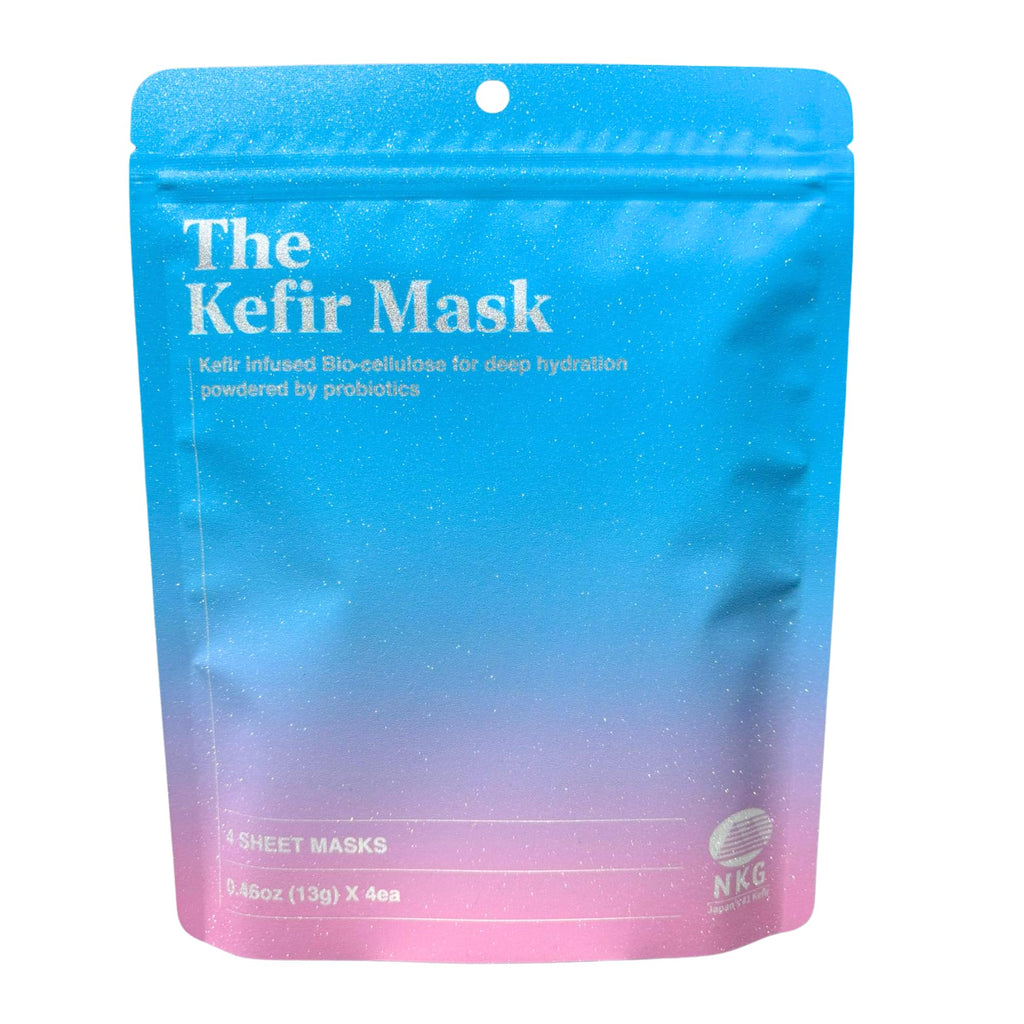 NKG The Kefir Mask - Premium Kefir-Based Biocellulose Sheet Mask (4-Pack) for Deep Hydration