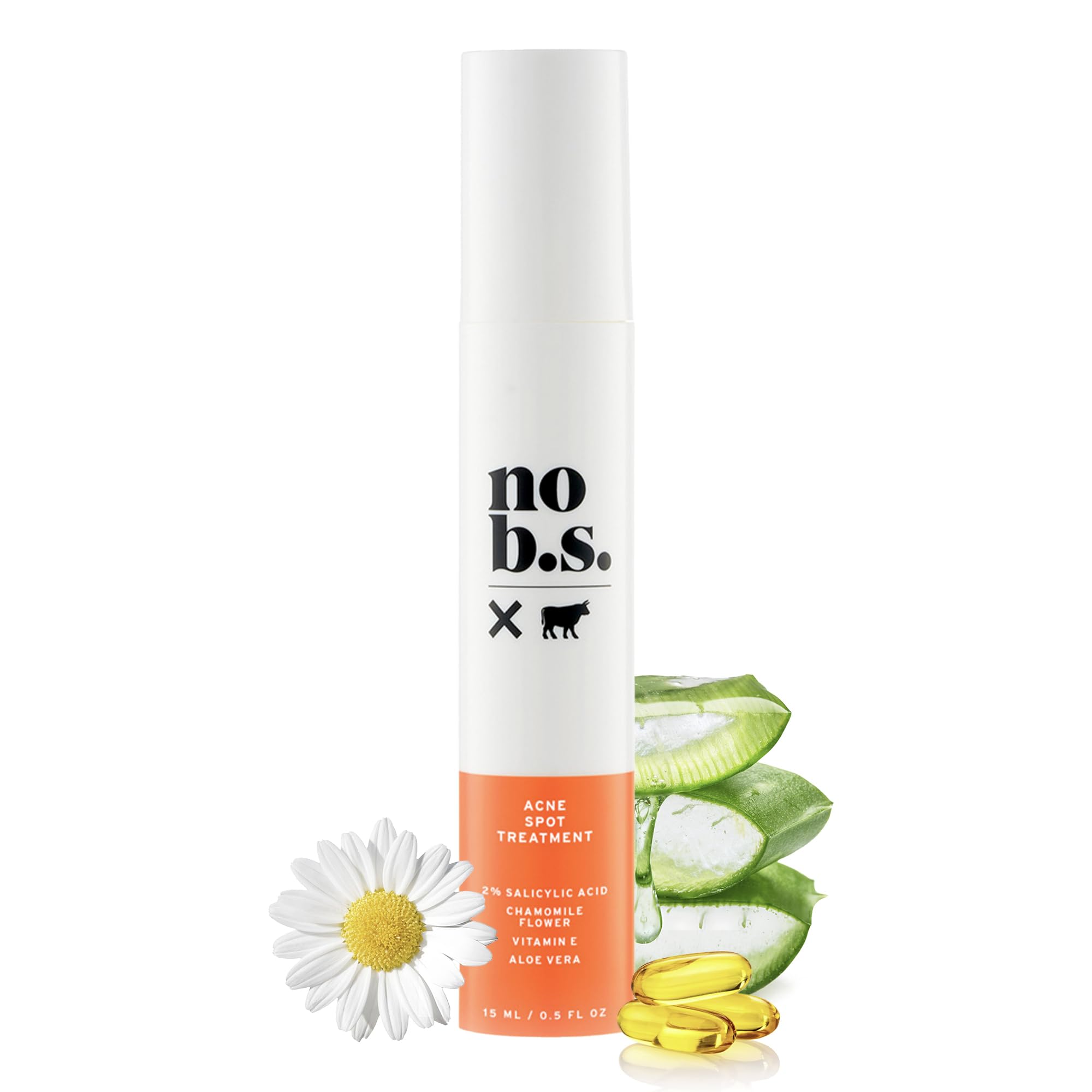 No Bad Stuff Acne Spot Treatment – 2% Salicylic Acid, Chamomile & Aloe Vera (0.5 oz)