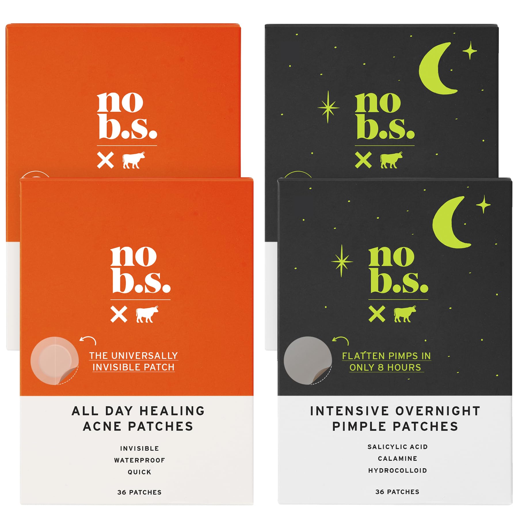No Bad Stuff - All Day & Overnight Acne Patch Duo (144 ct)
