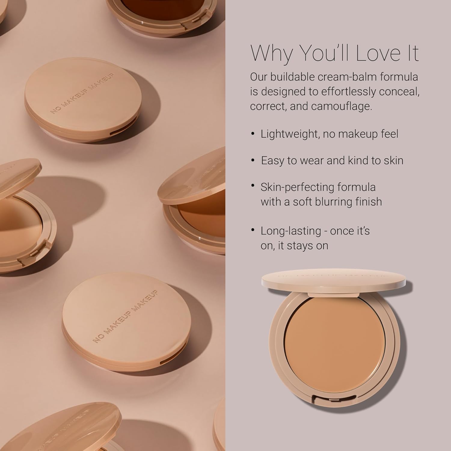 No Makeup Makeup Foundation — Weightless Cream-Balm with FlexShade Technology (Medium)