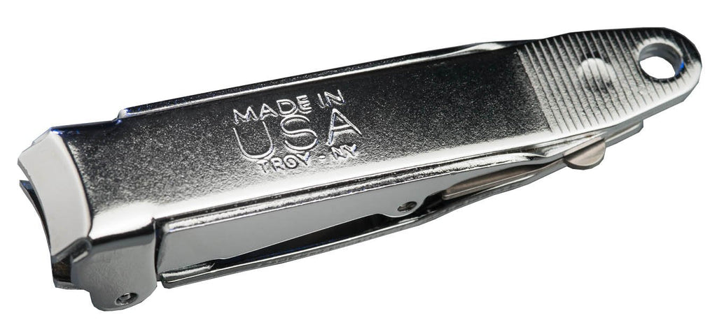 No-mes Fingernail Clipper – Catches Clippings, Built-in Nail File, Made in USA