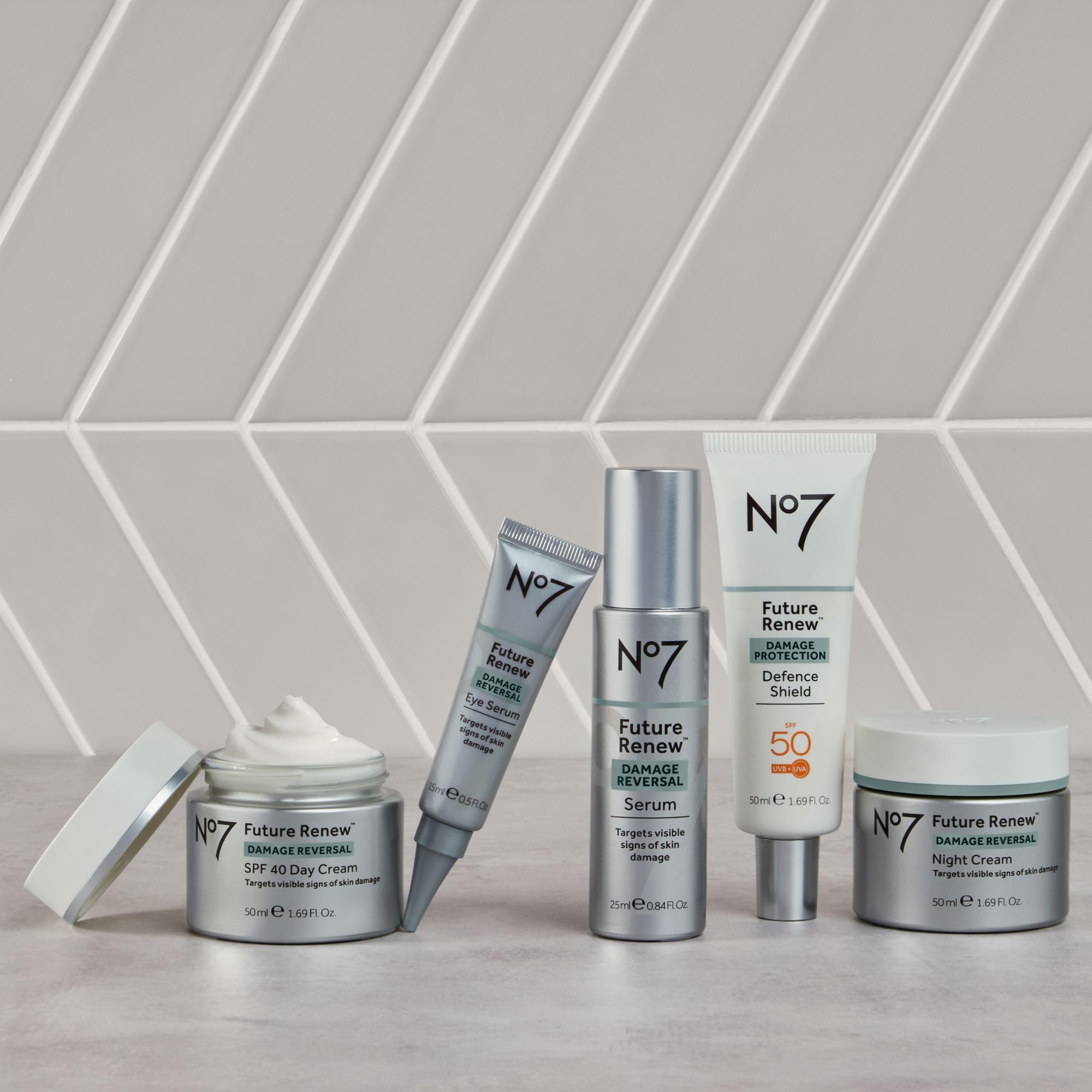 No7 Future Renew Defense Shield SPF 50 – Oil-Free Facial Moisturizer & Sunscreen with Peptides