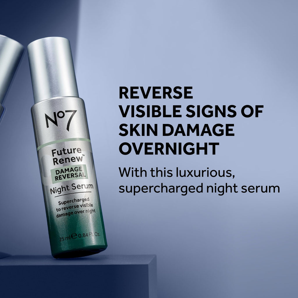 No7 Future Renew Night Serum – Damage Reversal, Peptides, HA & Niacinamide