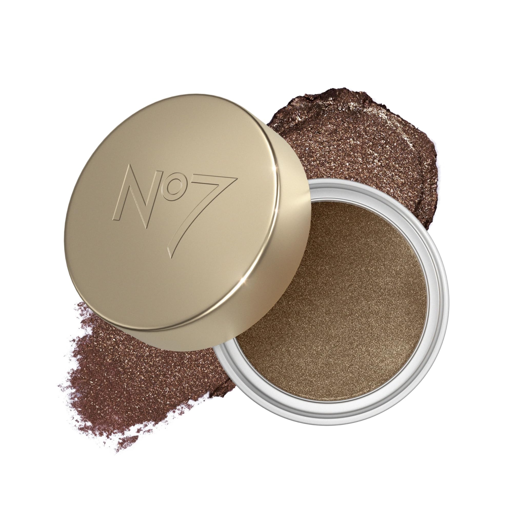 No7 Pro Artist Gilded Glimmer Cream Eyeshadow - Buildable Shimmer, One-Swipe Color, Velvet Smoke (3.4g)