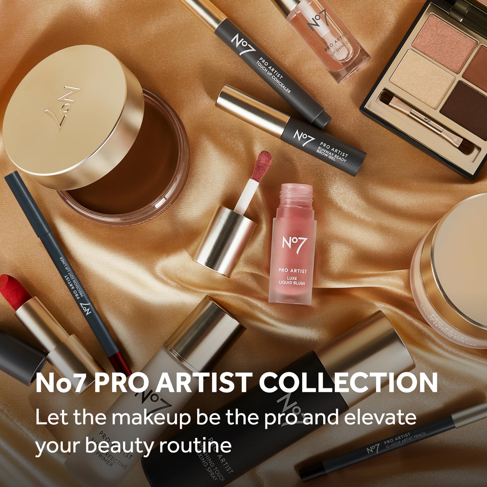 No7 Pro Artist Luxe Powder Blush for Cheeks – Buildable, Silky Finish Rose (5g)