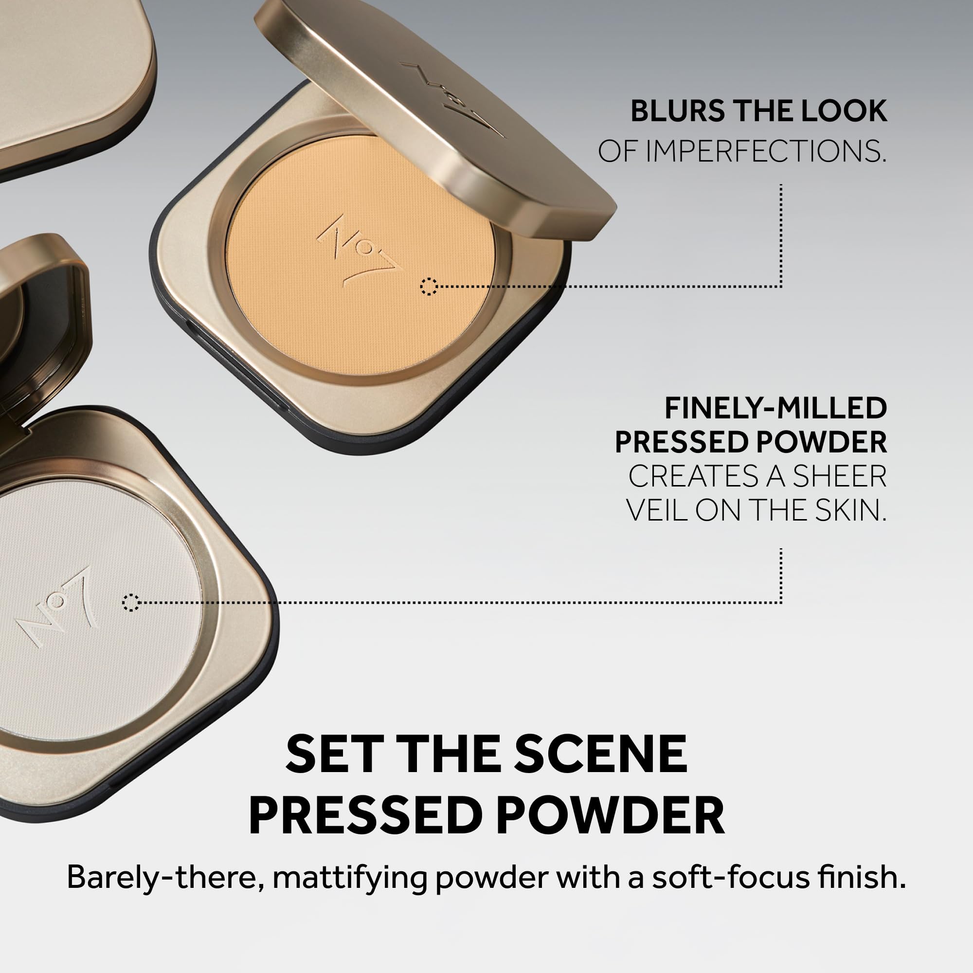 No7 Pro Artist Pressed Setting Powder - Lightweight Translucent Finish, Shine Control, 9g Travel Compact