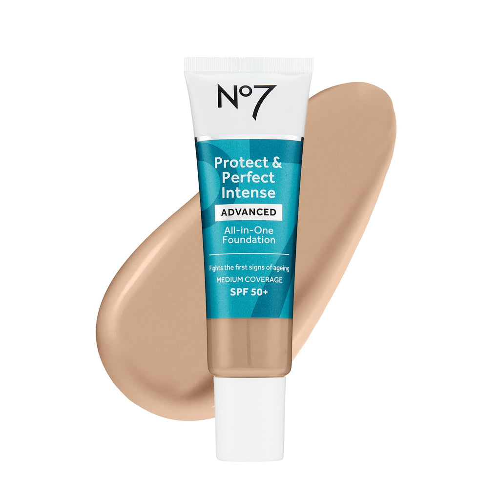 No7 Protect & Perfect Advanced All-in-One Foundation – Cool Ivory | SPF 50 Age-Defying Makeup