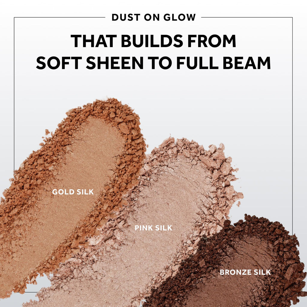 No7 Radiant Glow Powder Highlighter – Lightweight, Buildable Dewy Shine (3 Shades, Pink Silk) 5g