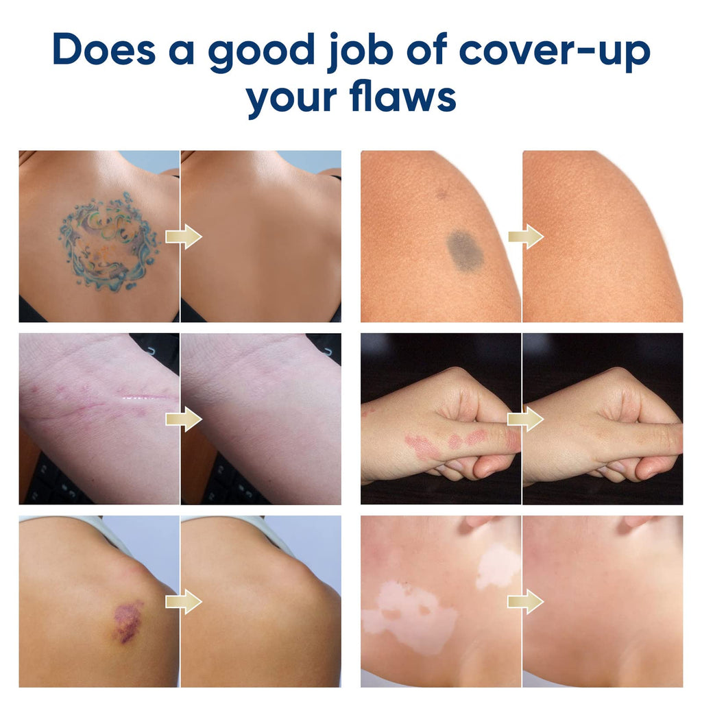 NOBA Tattoo Cover Up Makeup Waterproof – 2-Color Concealer for Tattoos, Scars & Blemishes