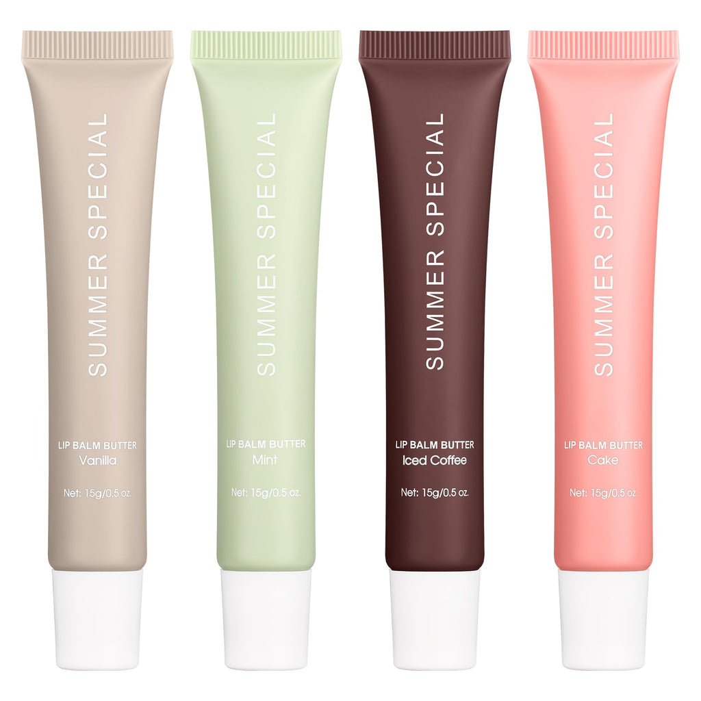 Nobeka Lip Butter Balm Kit – Hydrating Tinted Lip Balm Set with Shea Butter & Avocado Oil