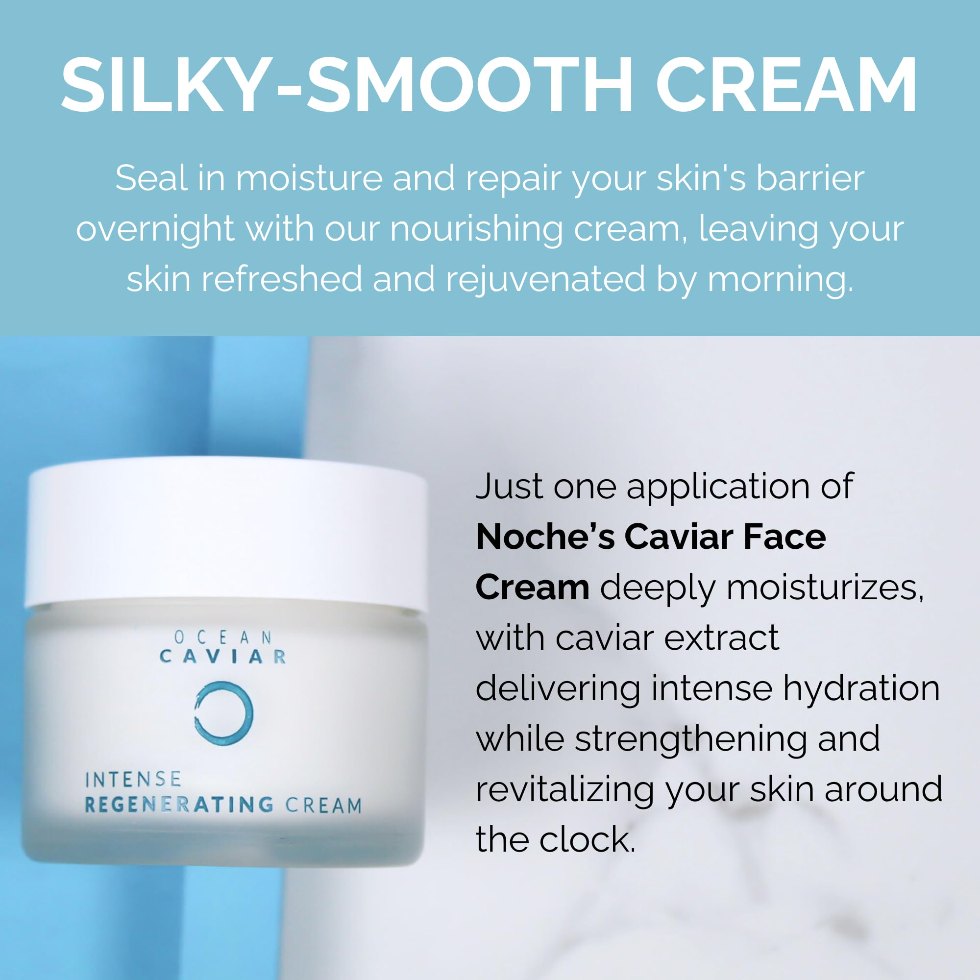 Noche Y Dia Ocean Caviar Face Cream – 60 mL (2.04 fl oz) | Deep Hydration & Clean Beauty