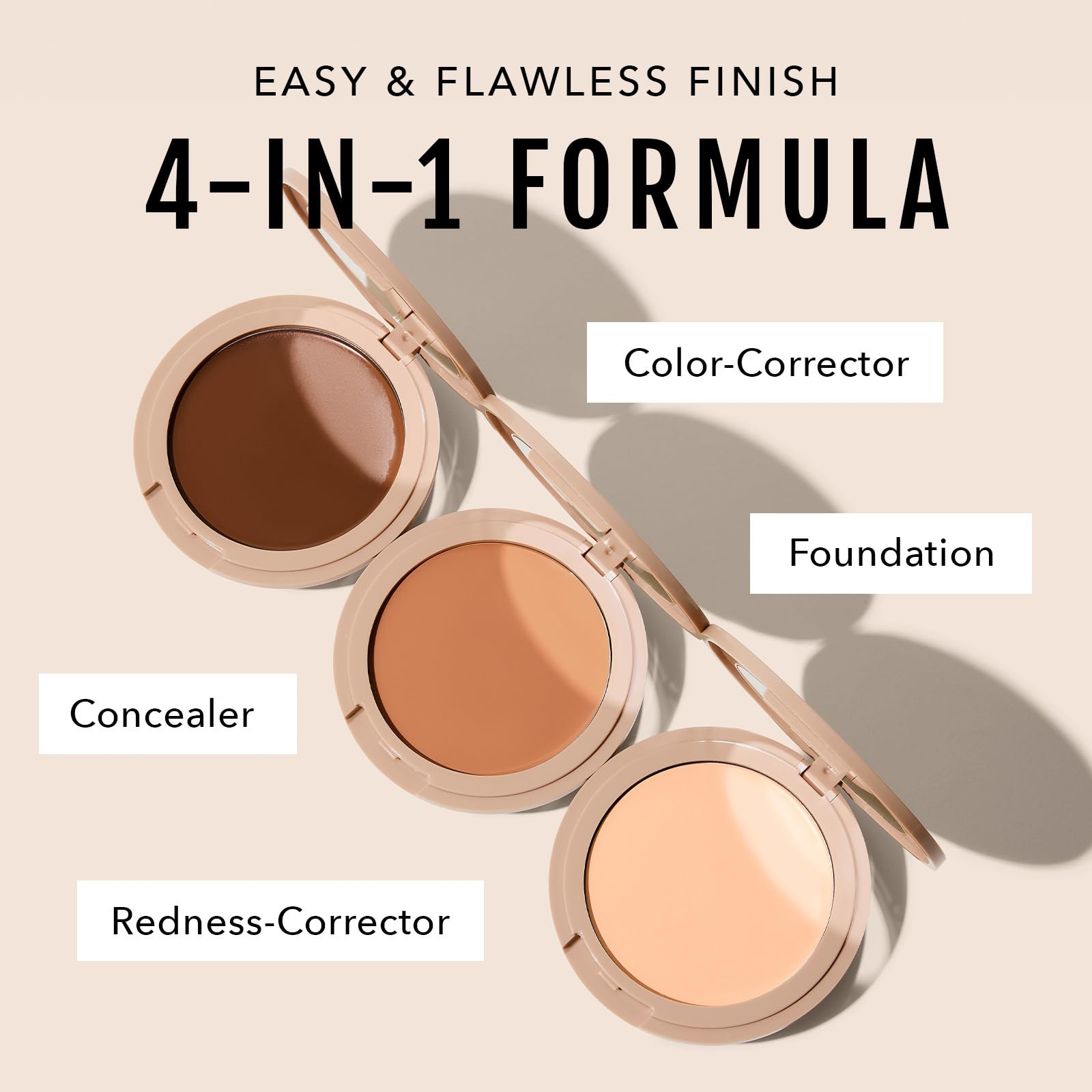 No Makeup Makeup Foundation + Brush Duo — Skin-Tone Adaptive, Buildable Coverage, Vegan & Cruelty-Free