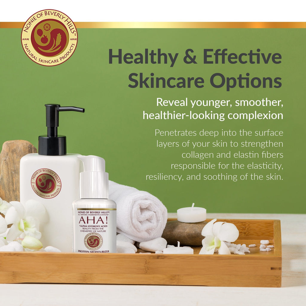 Nonie AHA Protein Moisturizer for Dry Skin – Vegan, USA Made, 5% AHAs