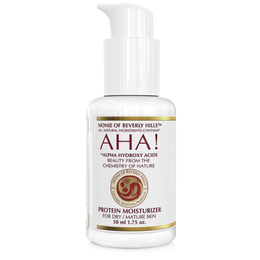 Nonie AHA Protein Moisturizer for Dry Skin – Vegan, USA Made, 5% AHAs