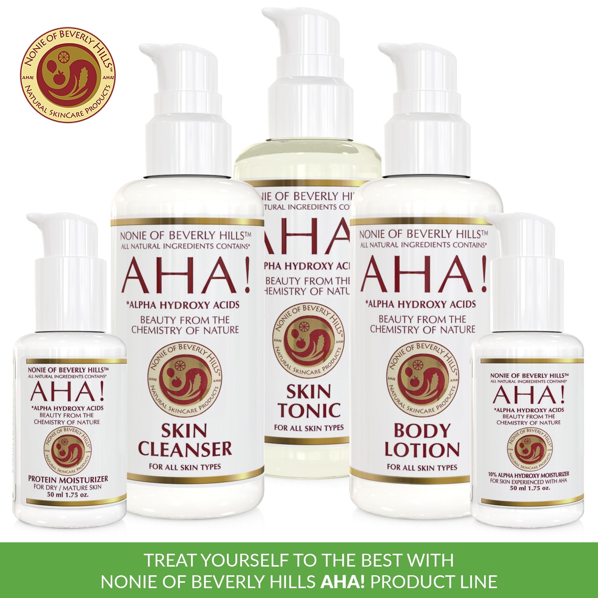 Nonie AHA Protein Moisturizer for Dry Skin – Vegan, USA Made, 5% AHAs