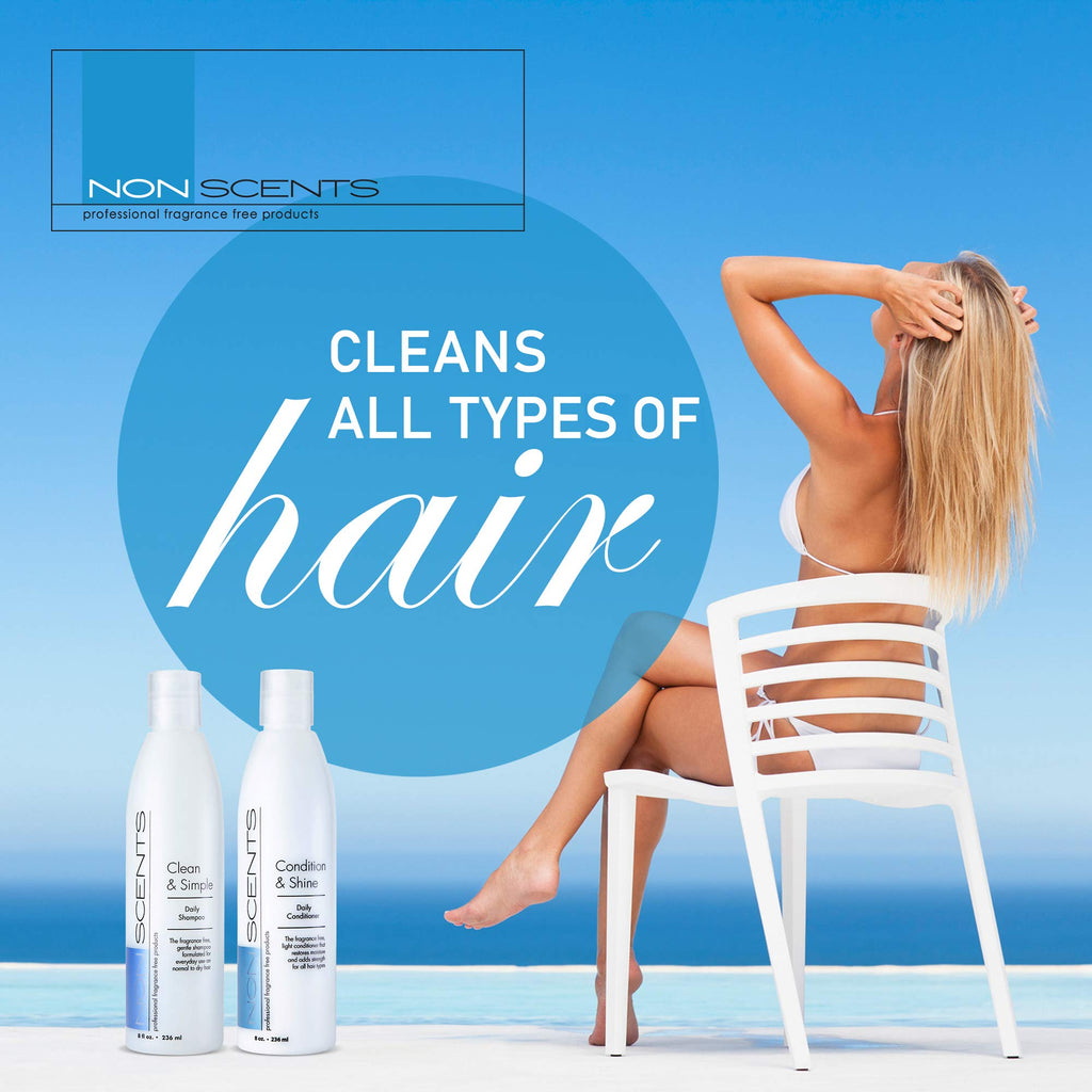 Nonscents Fragrance-Free Shampoo & Conditioner Set | Hydrating, Unscented, Made in USA