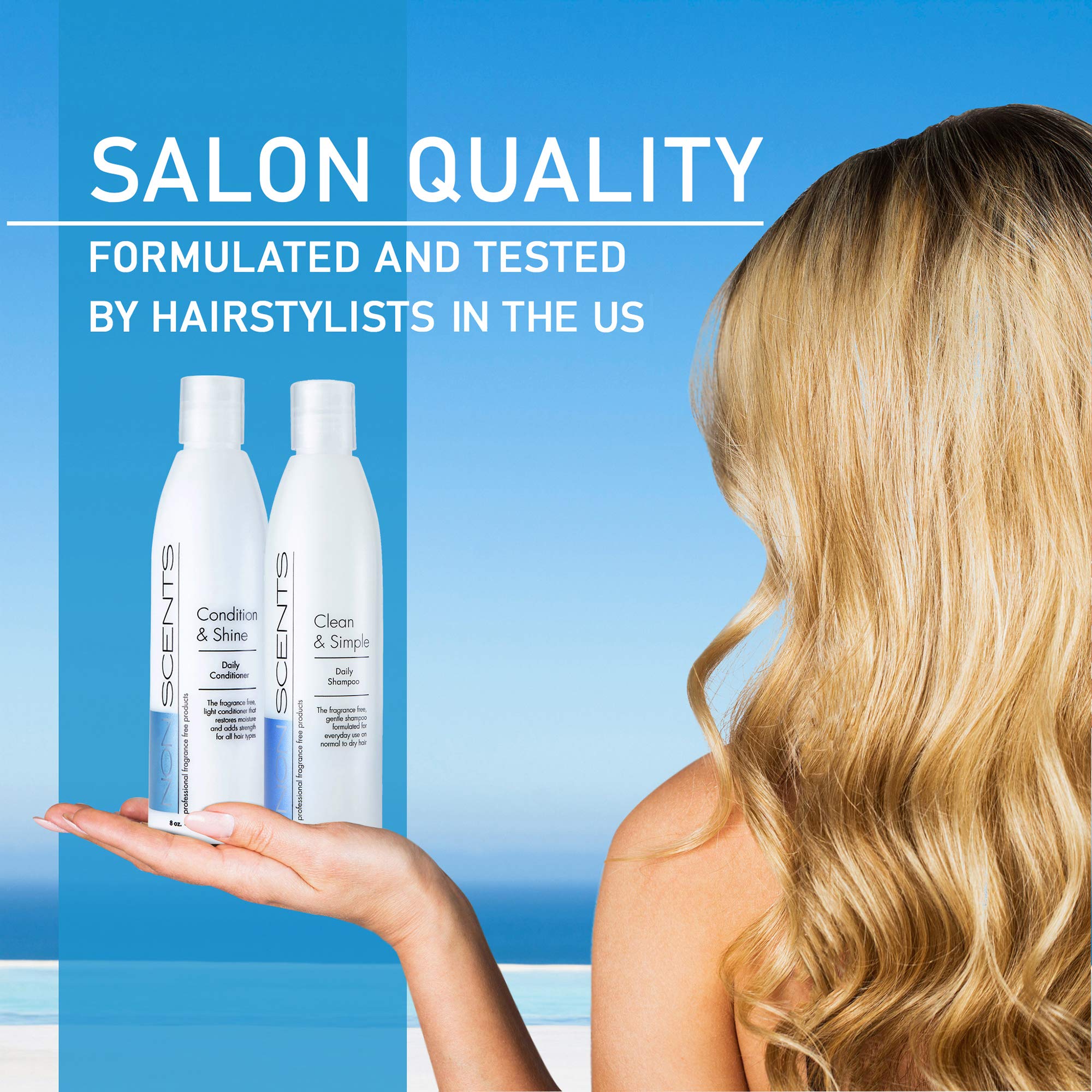 Nonscents Fragrance-Free Shampoo & Conditioner Set | Hydrating, Unscented, Made in USA