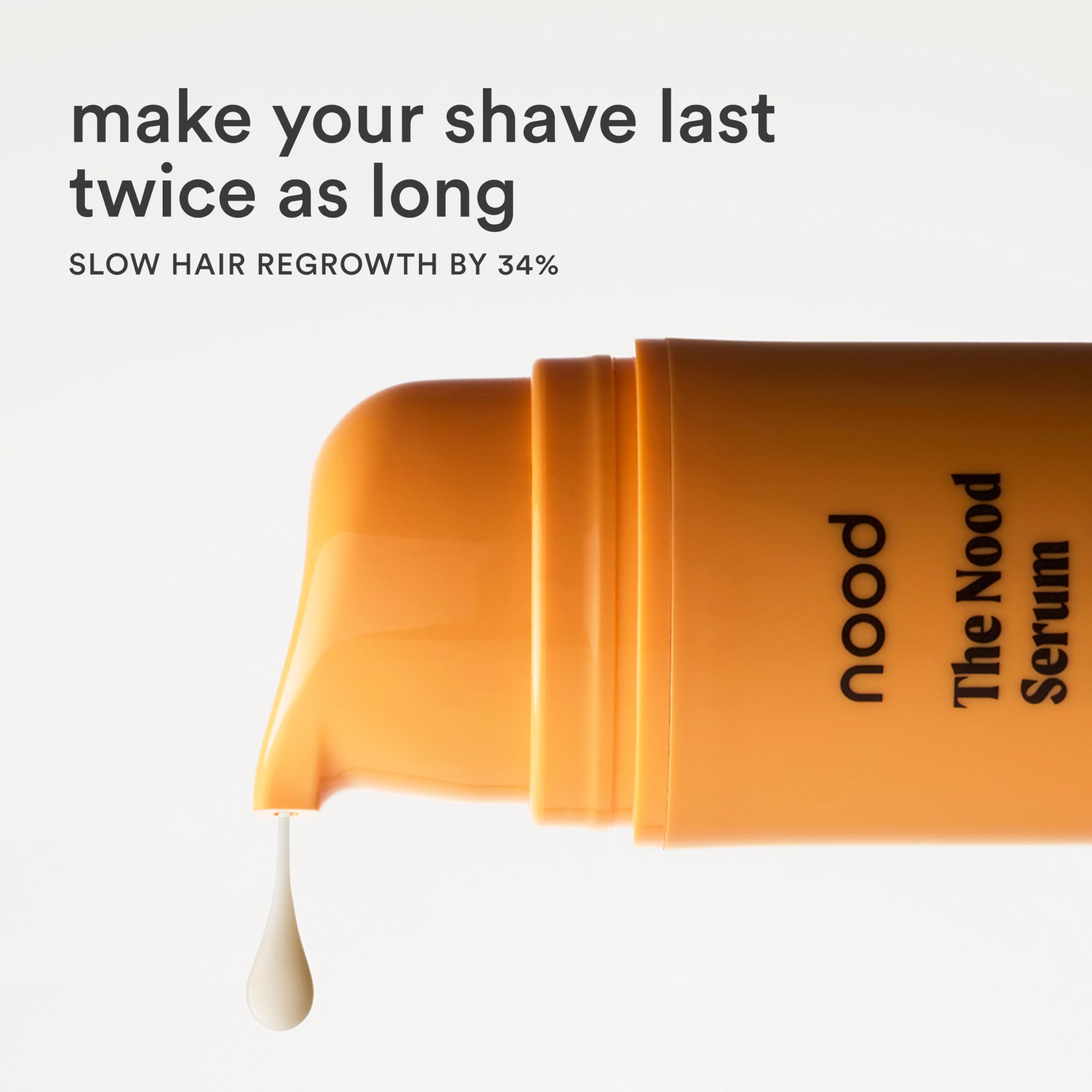 Nood NEW Serum — Slow Hair Regrowth, Shave Less, Ingrown Hair Care