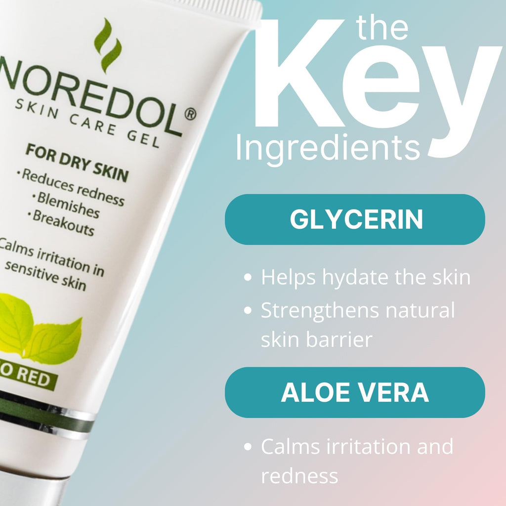Noredol Redness Relief Gel | Patented 1,4-Cyclohexanediol Barrier Repair | Fragrance-Free 0.5 oz