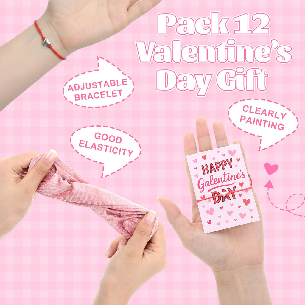 Norme 12-Piece Galentine's Gift Set — Velvet Scrunchies, Adjustable Heart Bracelets, Cards & Bags