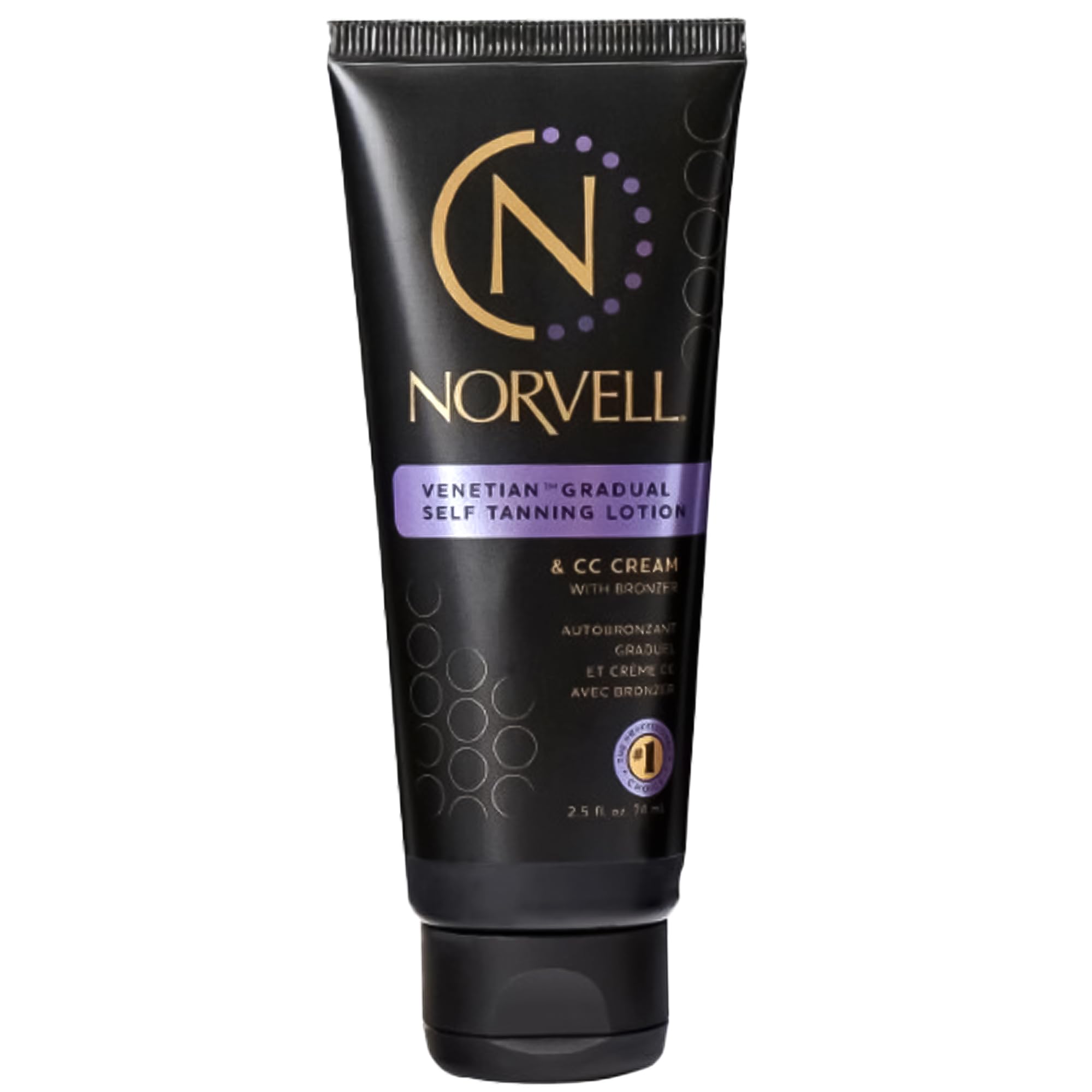 Norvell Venetian Sunless Self Tanner Travel Size - Gradual Color Extender Moisturizing Lotion (2.5 oz)