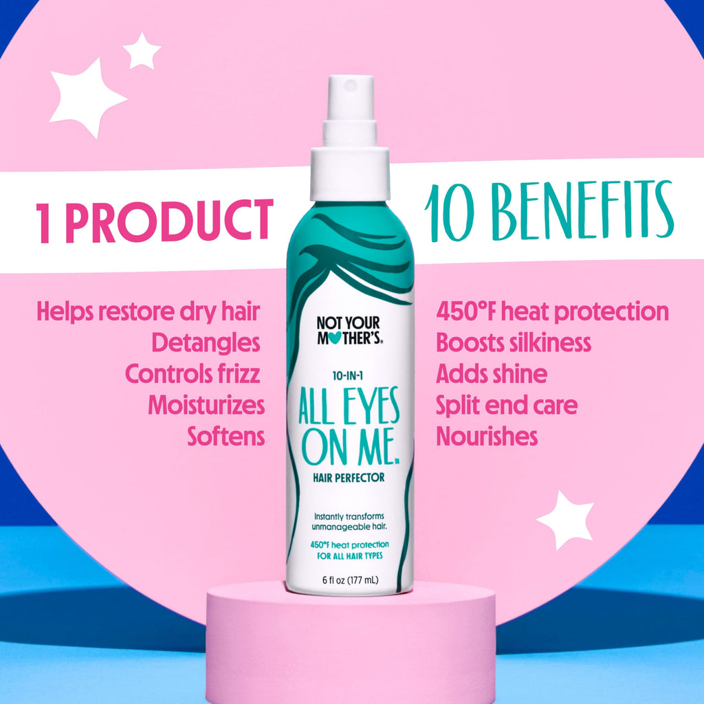 Not Your Mother's All Eyes On Me 10-in-1 Hair Perfector (3-Pack) – Heat Protectant, Detangler & Frizz Control