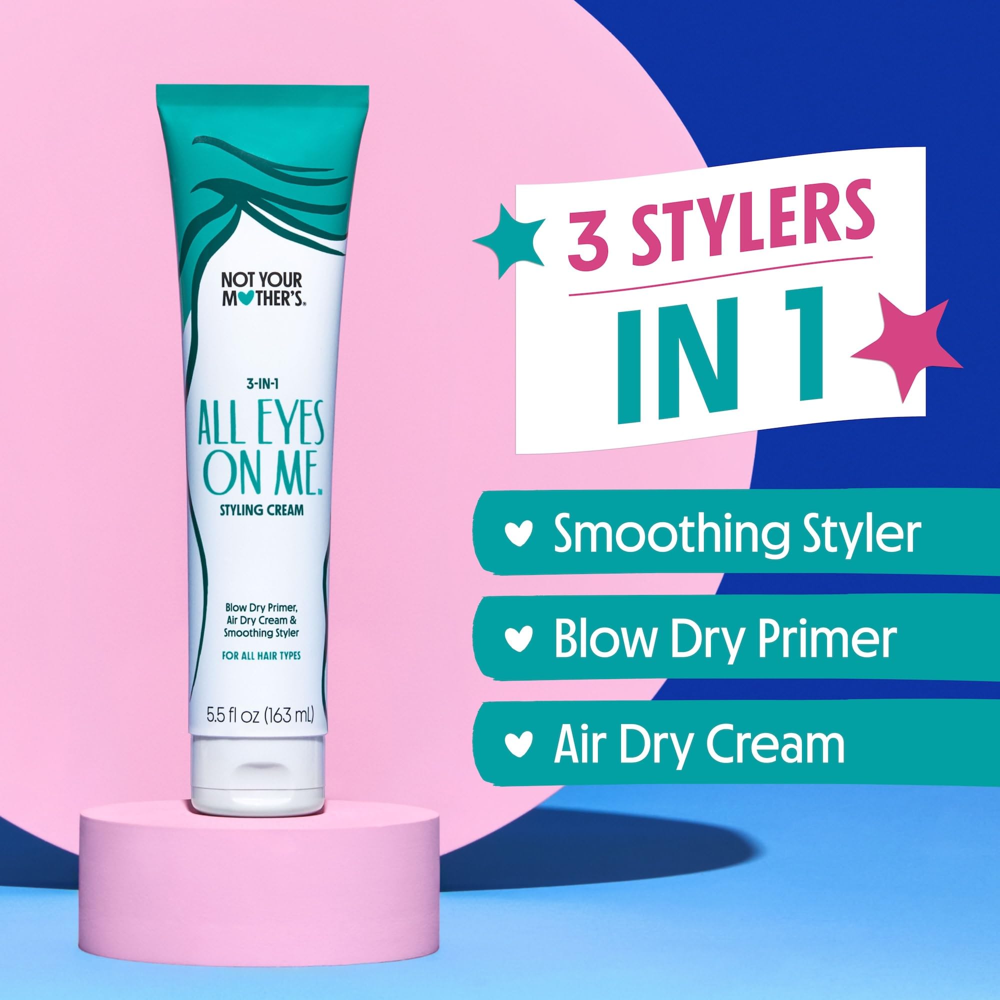 Not Your Mother's All Eyes On Me: 10-in-1 Hair Perfector & 3-in-1 Wax Stick & Styling Cream (3-Pack) for All Hair Types